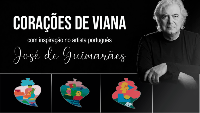 Corações de Viana inspirados em José de Guimarães